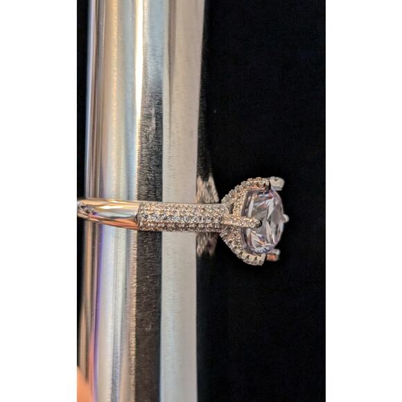 6 Prong Round Cut CZ Engagement Ring in 925 Sterling Silver Size 11 - Picture 3 of 8